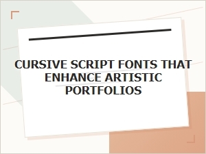Enhancing Portfolios with Artistic Cursive Fonts